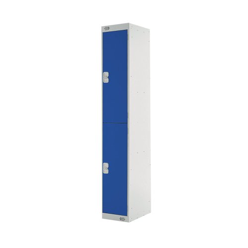 Two Compartment Express Standard Locker 300x450x1800mm Blue Door MC00154