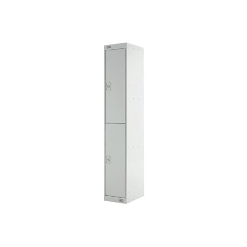 Two Compartment Express Standard Locker 300x450x1800mm Light Grey Door MC00155