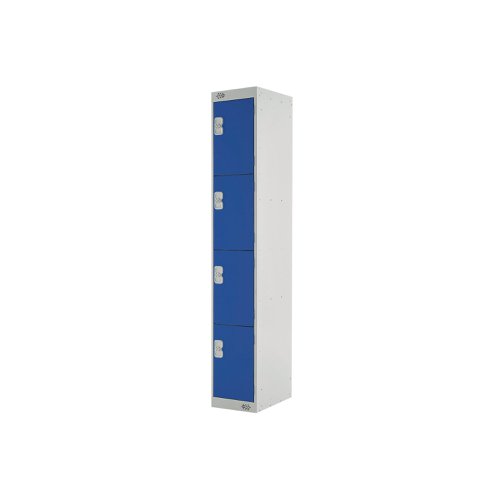 Four Compartment Express Standard Locker 300x450x1800mm Blue Door MC00160