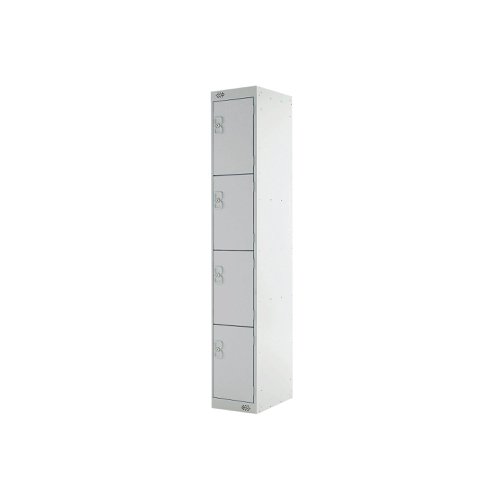 Four Compartment Express Standard Locker 300x450x1800mm Light Grey Door MC00161