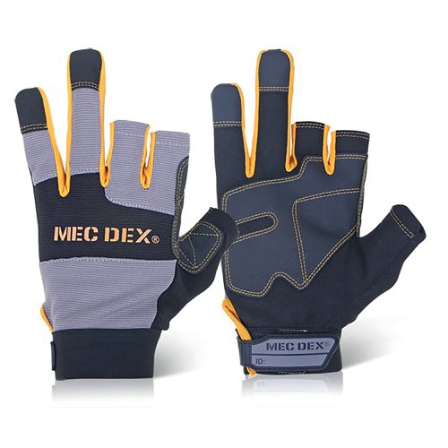 Mec DexWork Passion Tool Mechanics Gloves 1Pr Grey/Gold M MECDY-714M