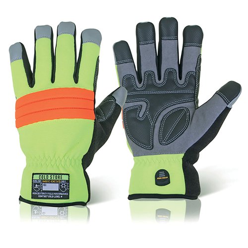 Mec Dex Cold Store Mechanics Gloves 1Pr Saturn Yellow S MECWN-741S