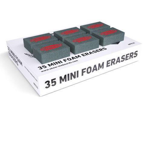 Show-Me Mini Foam Whiteboard Eraser (35 Pack) MFE35