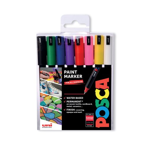 Posca Uni Posca PC-1MR Paint Marker Fine Assorted (Pack of 8) 153544841