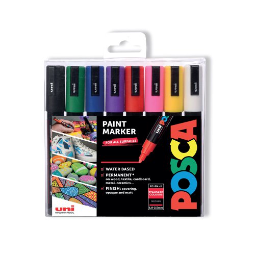 Posca Uni Posca PC-5M Paint Marker Bullet Assorted (Pack of 8) 153544843