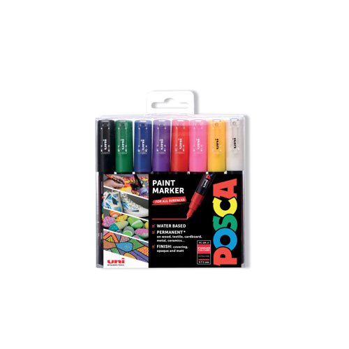 Posca Uni Posca PC-1M Paint Marker Bullet Assorted Pack of 8 153544382