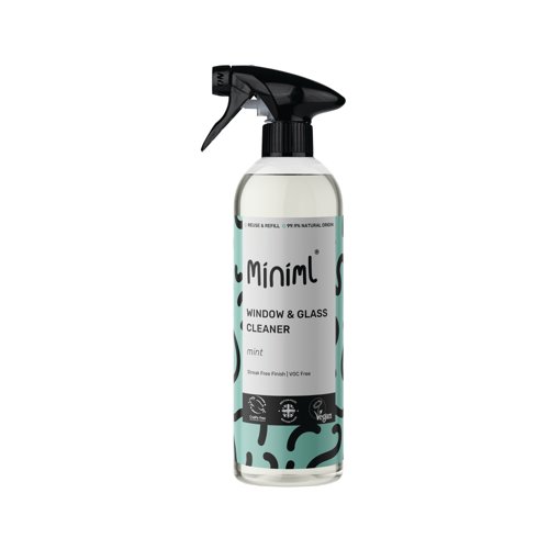 Miniml Window + Glass Cleaner Mint 750ml Bottle MIN400