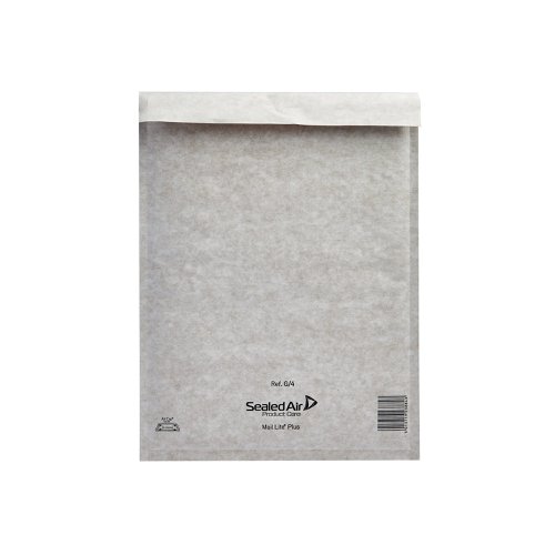 Mail Lite + Bubble Lined Postal Bag Size G/4 240x330mm Oyster White (Pack of 50) 103025659 | MQ23844 | Sealed Air Ltd