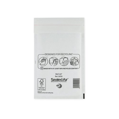 Mail Lite Bubble Postal Bag White B00-120x210 (Pack of 100) 101097839