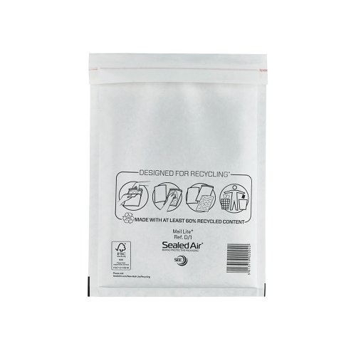 Mail Lite Bubble Postal Bag White D1-180x260 (Pack of 100) 101098082