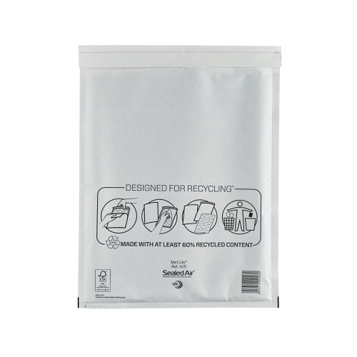 Mail Lite Bubble Postal Bag White H5-270x360 (Pack of 50) 101098086