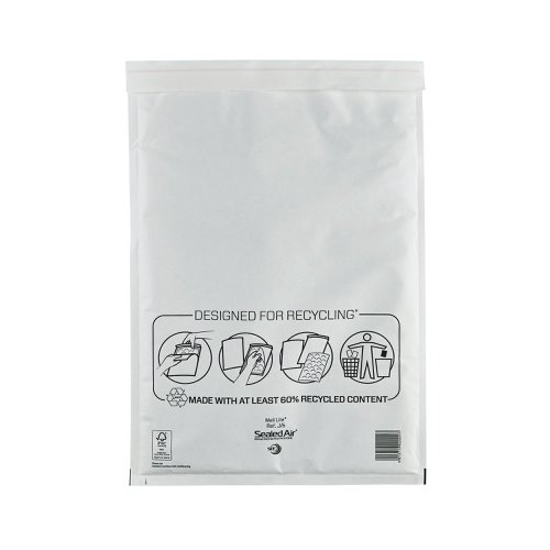 Mail Lite Bubble Postal Bag White J6-300x440 (Pack of 50) 101098087