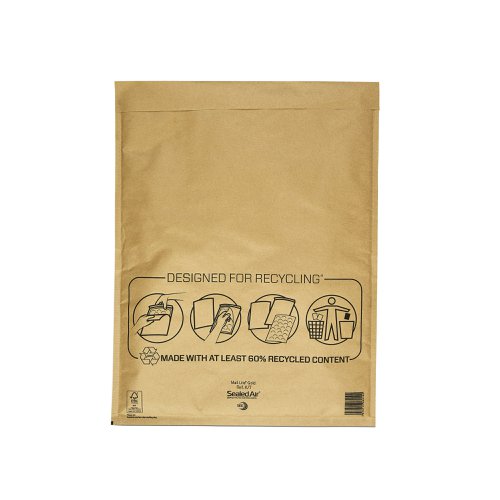 Mail Lite Bubble Postal Bag Gold K7-350x470 (Pack of 50) 101098099