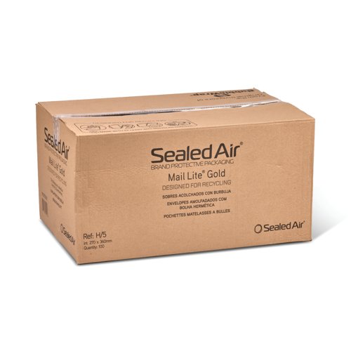 Sealed Air Mail Lite Bubble Postal Bag Gld H/5 Pack of 100 101273331