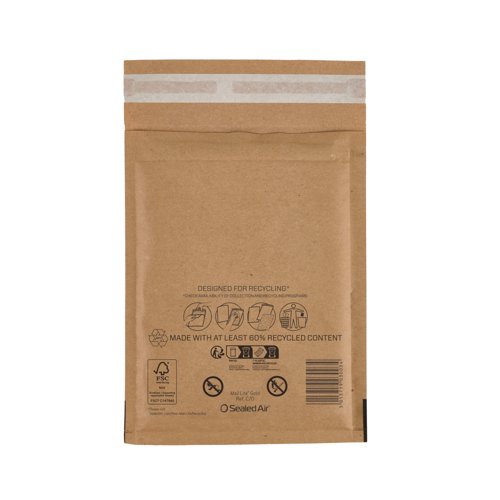 Sealed Air Mail Lite Bubble Postal Bag Gld C/0 Pack of 200 101273248