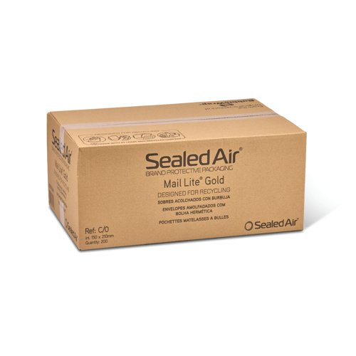 Sealed Air Mail Lite Bubble Postal Bag Gld C/0 Pack of 200 101273248