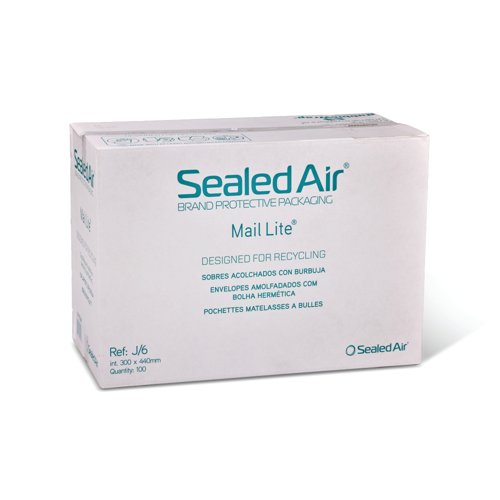 Sealed Air Mail Lite Bubble Postal Bag Wht J/6 Pack of 100 101273381