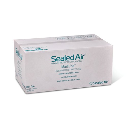 Sealed Air Mail Lite Bubble Postal Bag Wht G/4 Pack of 100 101273385