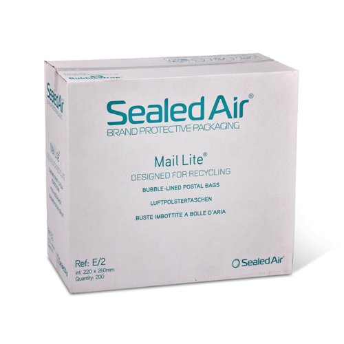 Sealed Air Mail Lite Bubble Postal Bag Wht E/2 Pack of 200 101273348