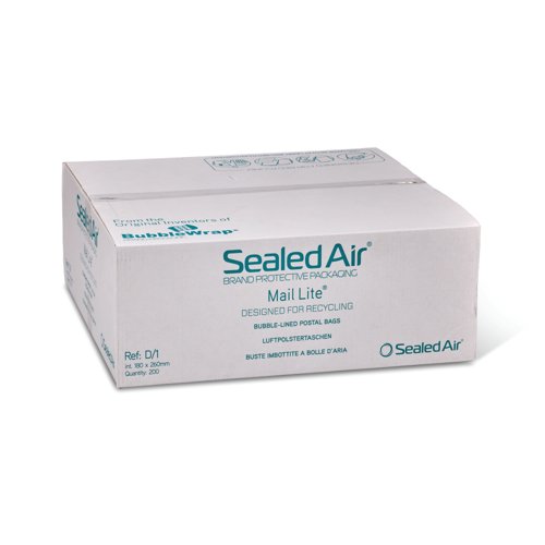 Sealed Air Mail Lite Bubble Postal Bag Wht D/1 Pack of 200 101273347
