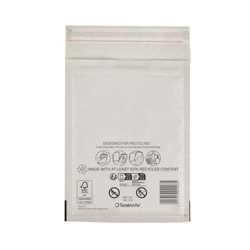 Sealed Air Mail Lite Bubble Postal Bag Wht C/0 Pack of 200 101273346