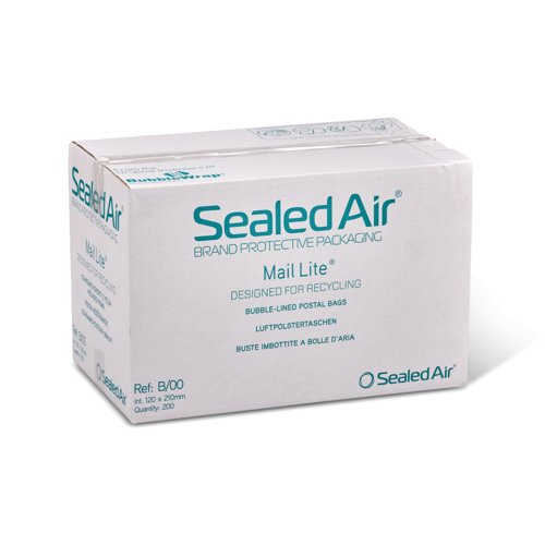 Sealed Air Mail Lite Bubble Postal Bag Wht B/00 Pack of 200 101273280