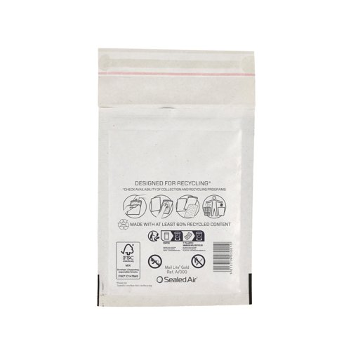 Sealed Air Mail Lite Bubble Postal Bag Wht A/000 Pack of 200 101273426