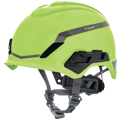 MSA V-Gard H1 Non Vented Helmet Lime Green MSA10194796