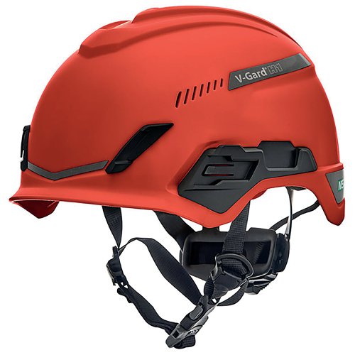 MSA V-Gard H1 Tri-Vented Safety Helmet Red