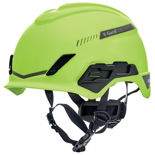 MSA V-Gard H1 Tri-Vented Safety Helmet Lime Green MSA10194788