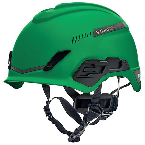 MSA V-Gard H1 Tri-Vented Safety Helmet Green MSA10194786