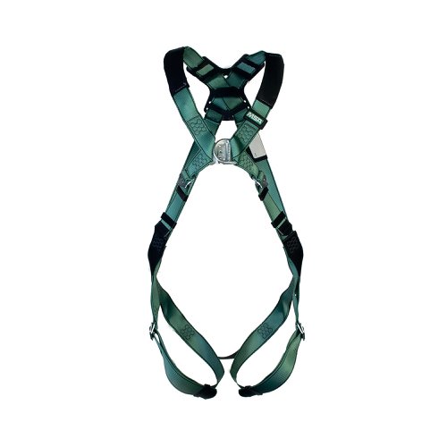 MSA V-Form Full Body Back Chest D-Ring Qwik-Fit Safety Harness Green L MSA10206041