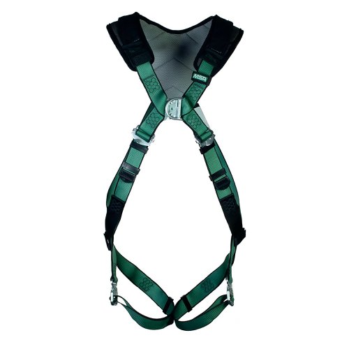 MSA V-Form+ Full Body Back Chest D-Ring Bayonet Safety Harness Green XS