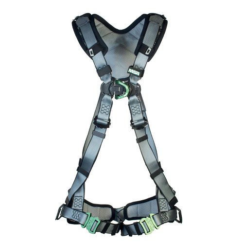 MSA V-Fit Back Chest D-Ring Bayonet Safety Harness Black XS MSA10206533