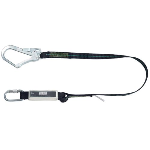 MSA 1.5m Energy Absorbing Webbing Lanyard Chrome MSA10185611