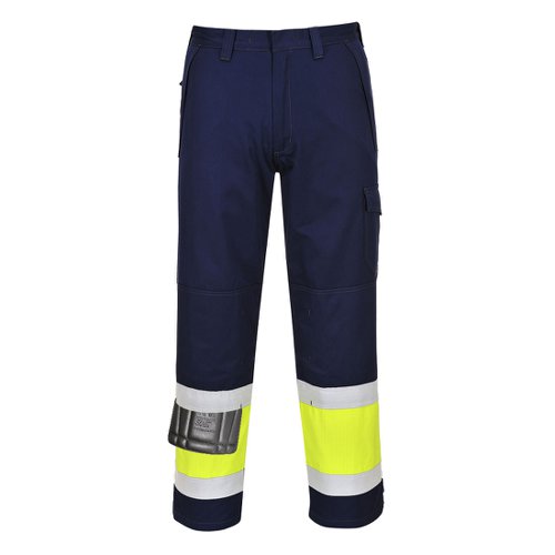 Portwest Hi Vis Modaflame Trousers L Yellow/Navy Tall