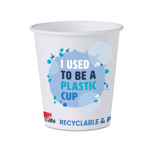 MyCafe Eco Design Paper Cup 7oz Blue (Pack of 100) MYC10111