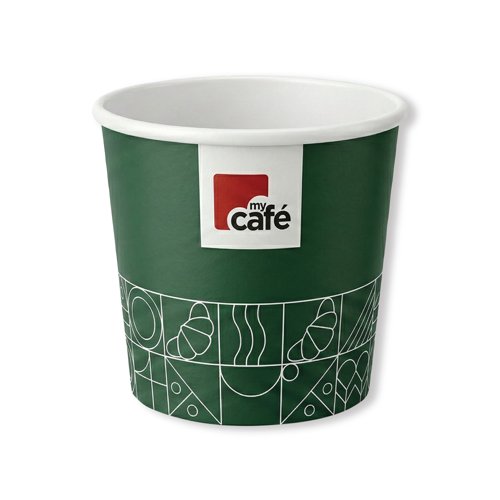 MyCafe Single Wall Non-Plastic Paper Hot Cups 4oz (Pack of 50) MYC10294