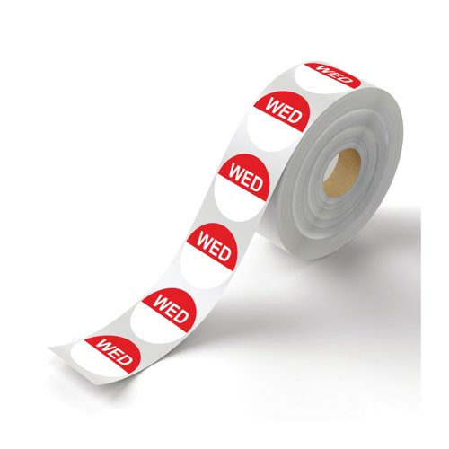 MyCafe Day of Week Food Rotation Label Wednesday Pack of 3500 MYC10611