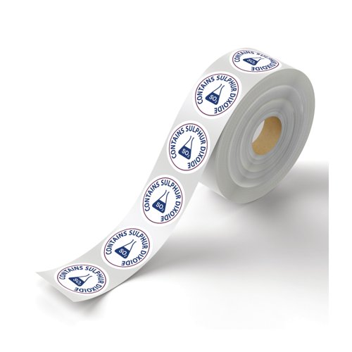 MyCafe Food Label Contains Sulphur Dioxide Pack of 1000 MYC10624
