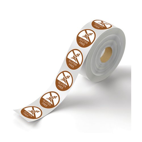MyCafe Food Label Gluten Free 25mm Removable (Pack of 1000) MYC10625