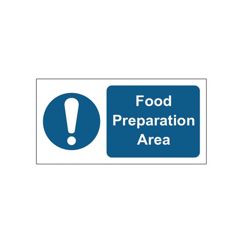 MyCafe Food Preparation Area Sign 1.2mm PP 200x100 MYC10680