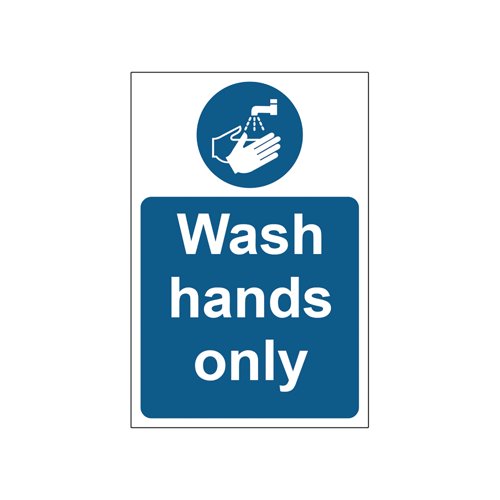 MyCafe Wash Hands Sign Self Adhesive Vnl 200x300 MYC10691
