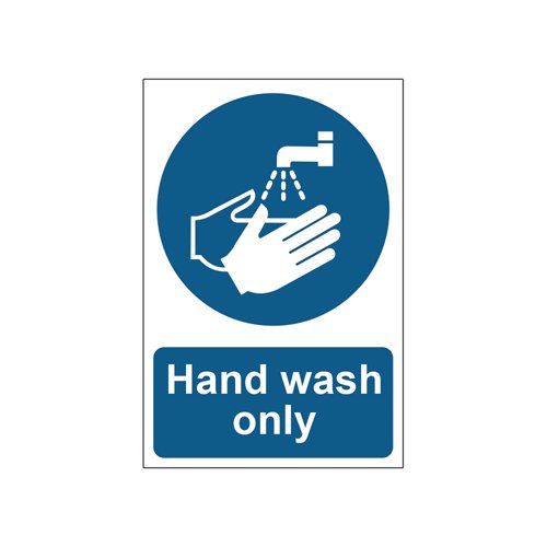 MyCafe Hand Wash Only Sign Self Adhesive PP 200x300 MYC10692