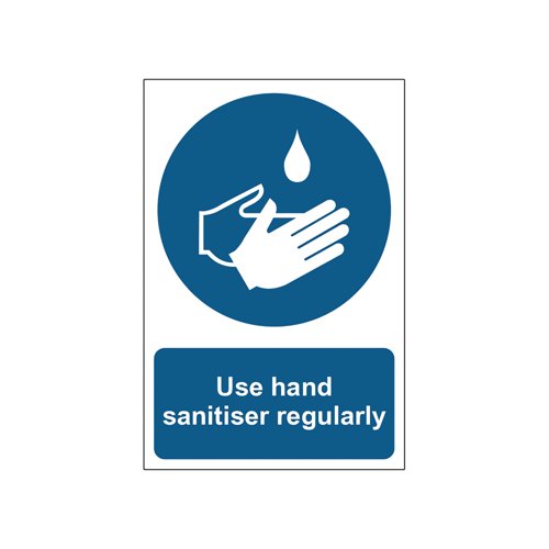 MyCafe Use Hand Sanitiser Sign Self Adhesive Vnl 200x300 MYC10694