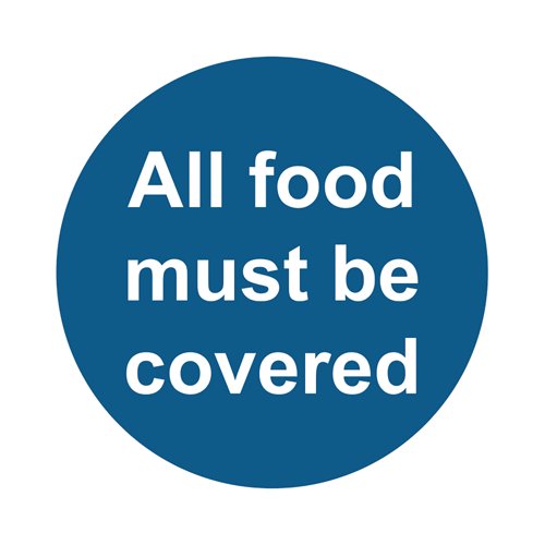 MyCafe All Food Covered Sign Self Adhesive Vnl 100x100 MYC10697