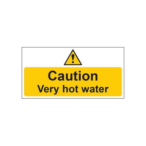 MyCafe Very Hot Water Sign Self Adhesive Vnl 200x100 MYC10698