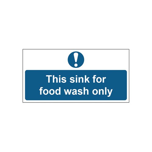 MyCafe Sink Food Wash Sign Self Adhesive Vnl 200x100 MYC10699