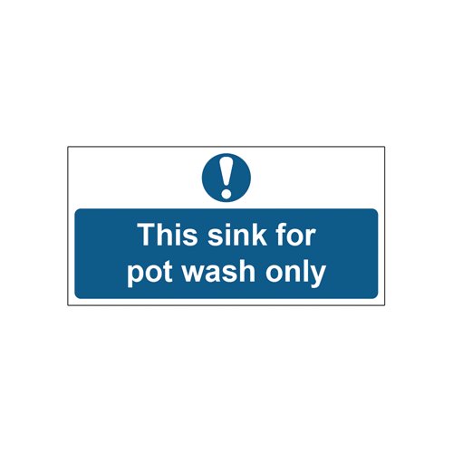 MyCafe Sink Pot Wash Sign Self Adhesive Vnl 200x100 MYC10703
