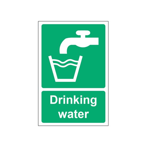 MyCafe Drinking Water Sign Self Adhesive Vnl 100x150 MYC10704